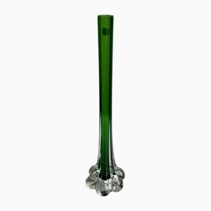 Green Glass Bud Vase