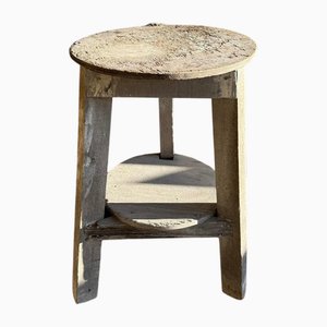Rustic Wooden Side Table, 1970