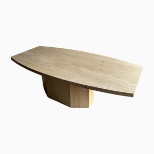 Sculptural Travertine Dining Table, 1970s