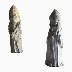 Plaster Statues by Walter De Buck, Set of 2