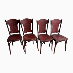 Jugendstil Stühle von Jacob & Josef Kohn, 1890er, 4er Set