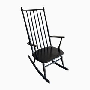 Scandinavian Black Windsor Style Rocking Chair