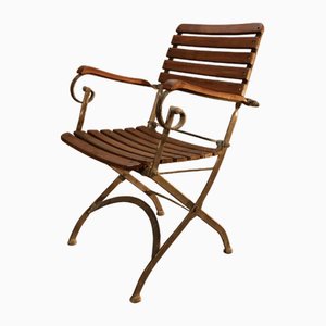 Garden Folding Chair with Armrests
