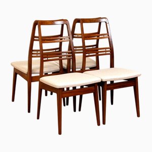 Sedie da pranzo Rosetto in teak di Svante Skogh per Abrahamssons Möbelfabrik AB, Svezia, anni '50-'60, set di 4
