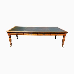 English Oak Conference Table, Desk or Dining Table, 1890s