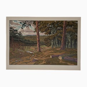 Henri Rivière, Aspectos de la naturaleza, El bosque, Litografía