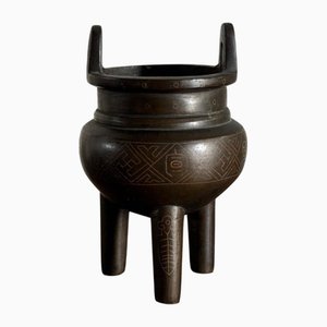 Quemador de incienso de bronce, China o Vietnam, principios del siglo XX
