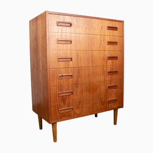 Large Danish Chest of Drawers in Teak and Elm by E. Jensen and J. Andersen for Westergaard Mobelfabrik, 1960s
