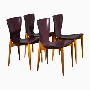 Vintage Dining Chairs by Carlo Bartoli Vela for Matteo Grassi, 1980s, Set of 4