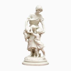 Luca Madrassi, Französische Figurative Skulptur, 1890, Bisque Porcelainn
