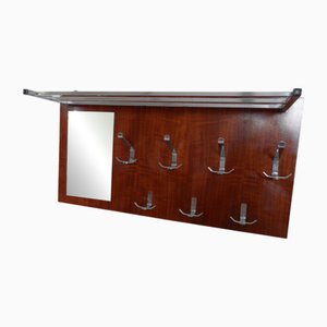 Mid-Century Hanging Coat Rack with Mirror, 1950s