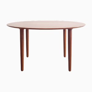 Mesa de centro danesa Mid-Century de teca de Søborg, años 50