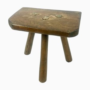 Antique Rustic Farm Milking Stool, 1900s