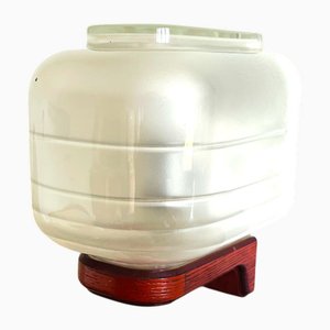 Glass and Wood Wall Light, 1990s