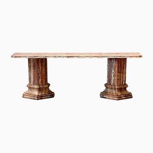 Table Console en Marbre Brun Rouge avec Surface Polie, Italie
