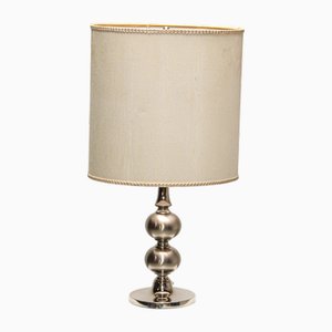 Vintage Table Lamp in Brushed Metal, 1985