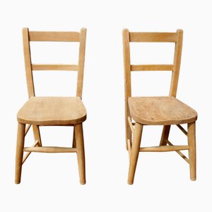 Set of Mid-Century Modern Children's Sunday School Chairs, 1940