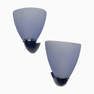 Dolly Wandleuchten aus Glas von Valenti, Italien, 1980er, 2er Set