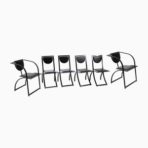 Schwarze Skulpturale Stühle von KFF, 6 . Set