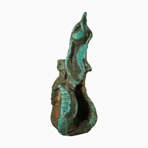 Antonia Campi, Sculpture Surréaliste avec Lustre Métallique, 1960s, Céramique