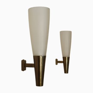 Lámparas de pared 1537 de Pietro Chiesa para Fontana Arte, 1936. Juego de 2