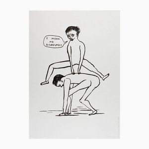 David Shrigley, Non voglio mancare di rispetto, 2022, Paper