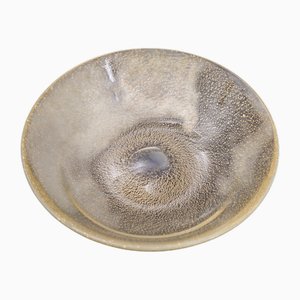 Vintage Gold Flecked Murano Glass Bowl, 1970s
