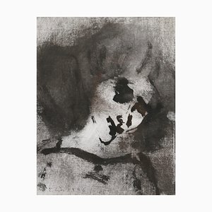 Emil Wachter, Woman's Head, 1986, Ink on Canvas