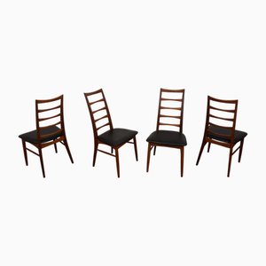 Sillas de comedor escandinavas de Niels Koefoeds para Koefoeds Møbelfabrik, años 60. Juego de 4