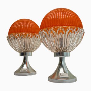 Vintage Glas Tischlampen von Richard Essig, 1970er, 2er Set