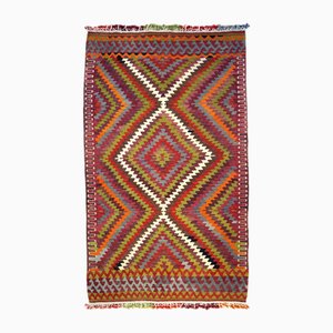 Anatolian Handwoven Plant-Dyed Kilim Rug, 1970s