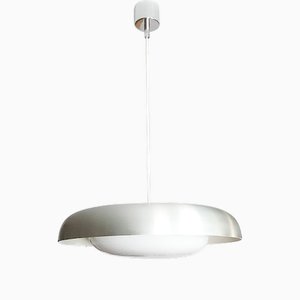 Satin Metal Chandelier by Pirro Cuniberti for Sirrah, Italy, 1972