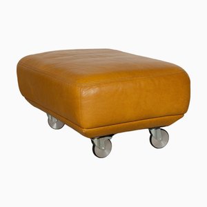 MR 2490 Ottoman in Yellow Leather from Musterring
