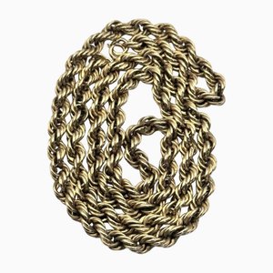 Vintage 9 Karat Yellow Gold Rope Chain Necklace