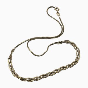 Vintage 9 Karat Yellow Gold Twist Chain Necklace