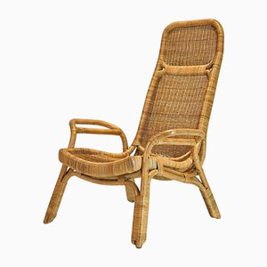 Korbgeflecht Sessel, Italien, 1970er