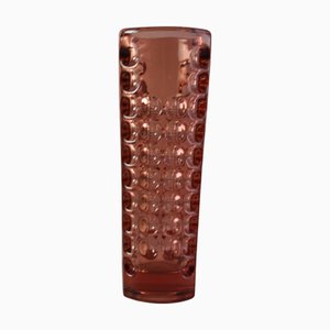 Mid-Century Modern Pink Pressed Glass Vase by Rudolf Jurnikl, 1960