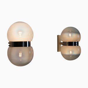 Glass Wall Lights by Sergio Mazza for Artemide, 1960s, Set of 2