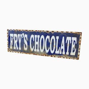 Chocolate Enamel Sign from Frys, 1960
