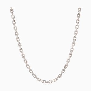 French Silver Long Chain Necklace, 1890s