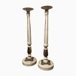 Grandes Colonnes Peintes et Dorées, Set de 2