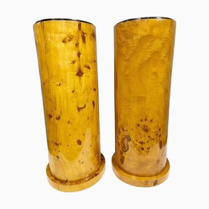 Art Deco Revival Pedestal Tables, Set of 2