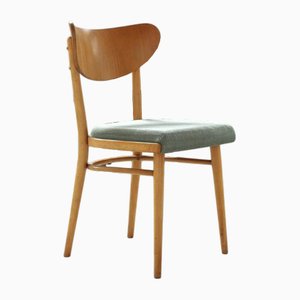 Sage Green Upholstered Chairs from Ton, 1960, Set of 4