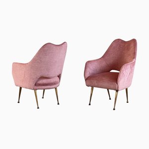 Armchairs attributed to Federico Munari for Isa Bergamo, Italy, 1950s, Set of 2