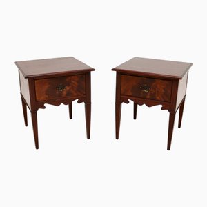 Tables de Chevet Vintage Style Géorgien, 1960, Set de 2