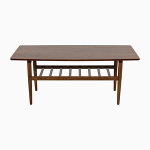 Mesa de centro Mid-Century moderna de teca, años 60