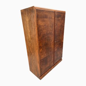 Kleiderschrank aus Nussholz Furnier im Art Deco Stil, 1930er