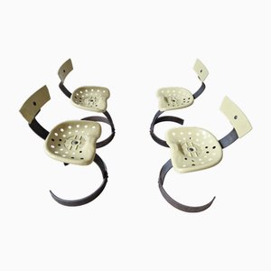 Postmoderne Metallstühle mit Traktorsitz, 1990, 4 . Set