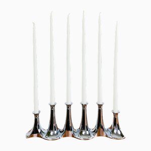 Lampadari modulari in metallo cromato di WMF, Germania, anni '70, set di 6