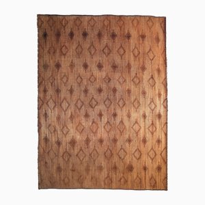 Vintage Berber Tuareg Rug in Rush and Leather, 1971